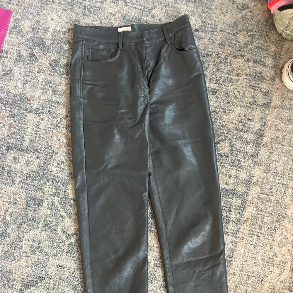 Wilfred Aritzia leather pants, size 4 grey